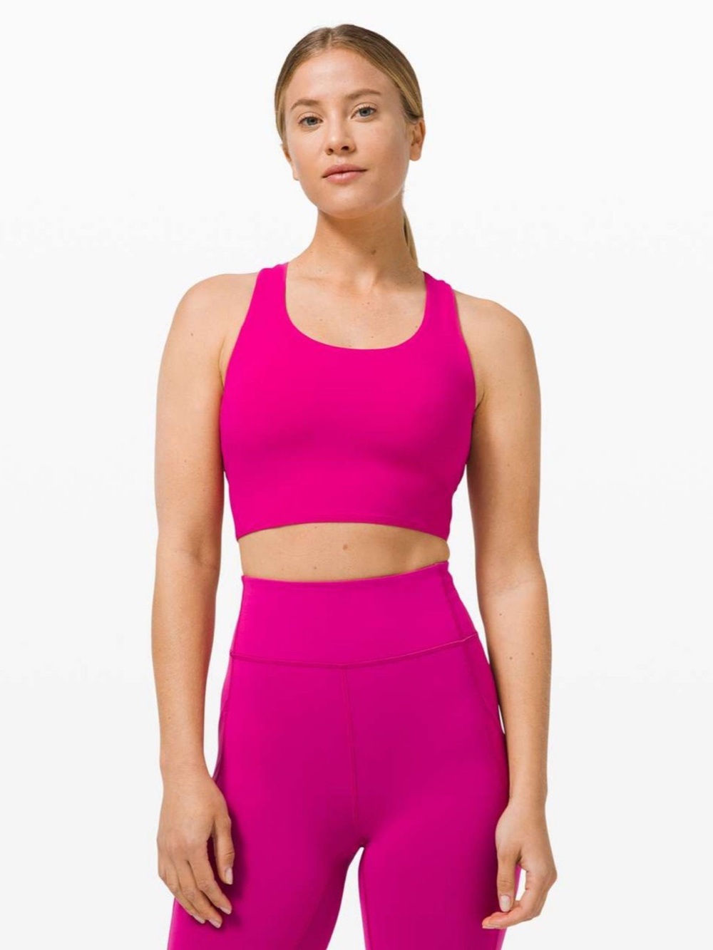 lululemon athletica Fuchsia Seamless Stash It Running Sports Bra 8
